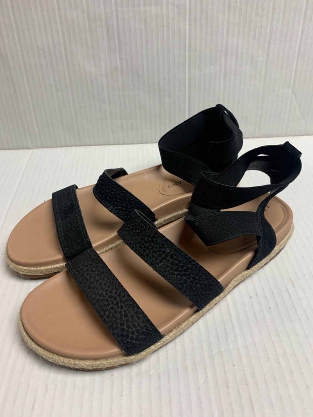 Lucky Brand Dilane Black Leather Sandals Size 7.5